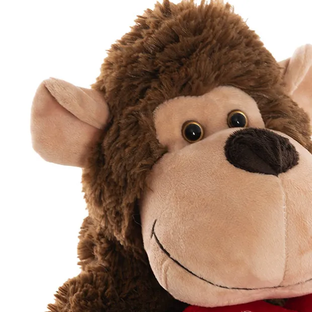 Gorilla George w I'm Ape Over You Heart Plush Brown (34cmST)