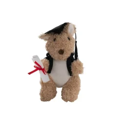 Graduation Kangaroo Skippy Plush Soft Toy Brown (24cmHT)
