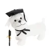 Graduation Signature Calico Dog with Pen White (30cmx25cmHT)
