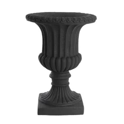 Grecian Fibreglass Urn Limestone Black (36cmDx50cmH)