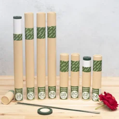 Green Florist Wire 22.5cm (9 inch) 22 Gauge 1kg Tube
