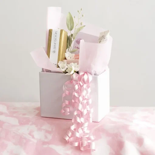 Hamper Box Rectangle Flat Pack Small White (17.5x10.5x13cmH)