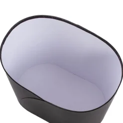 Hamper Bucket Oval Large Black (32x22x23.5cmH)