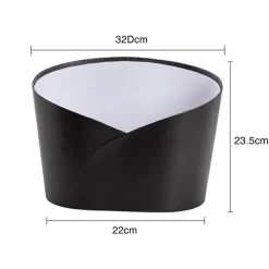Hamper Bucket Oval Large Black (32x22x23.5cmH)