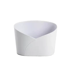 Hamper Bucket Oval Medium White (26.5x18.5x18cmH)