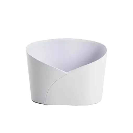 Hamper Bucket Oval Medium White (26.5x18.5x18cmH)