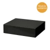 Hamper Gift Box Magnetic Flap Large Black (38x26x9.5cmH)