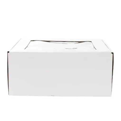 Hamper Gift Box PVC Window Square White (29.5x28.5x12.5cmH)