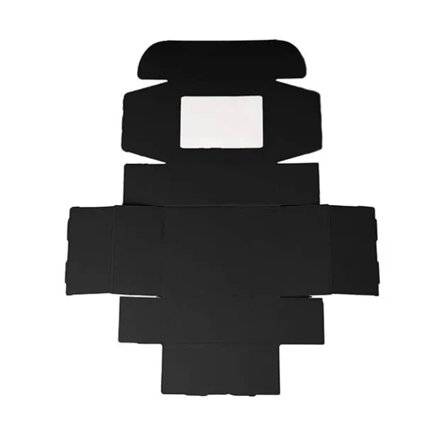 Hamper Gift Box PVC Window Small Black (26.5x20.5x10.4cmH)
