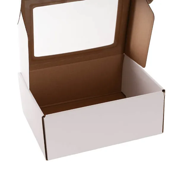 Hamper Gift Box PVC Window Small White (26.5x20.5x10.4cmH)