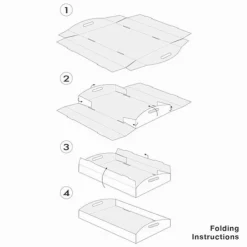 Hamper Tray Flat Pack Large Red (45x30x9cmH)