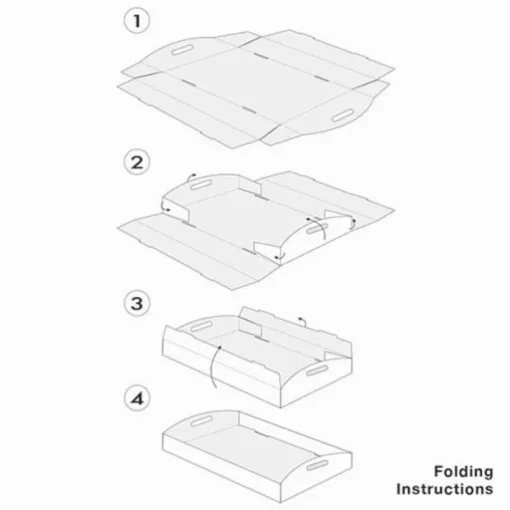 Hamper Tray Flat Pack Large Red (45x30x9cmH)