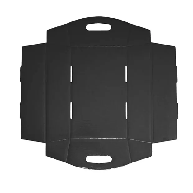 Hamper Tray Flat Pack Small Black Pack 2 (30x19x6cmH)