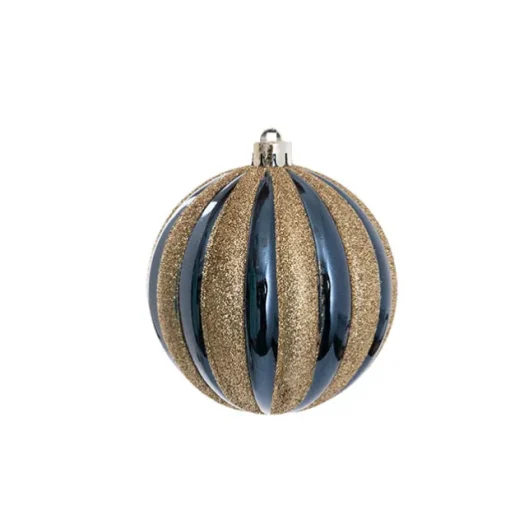 Hanging Assorted Baubles Set 9 Midnight Blue & Gold (10cmD)