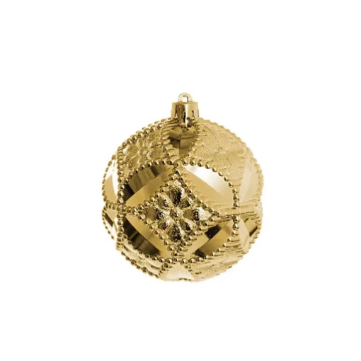 Hanging Assorted Baubles Set 9 Red & Gold (10cmD)
