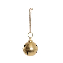 Hanging Christmas Star Bells Gold (17x25.5cmH)