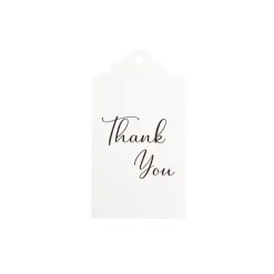 Hanging Gift Tags Scallop Thank You White Pack 20 (9Lx5W)cm)