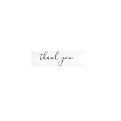 Hanging Gift Tags Thank You Flag White Pack 20 (7Lx2W)cm)