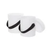 Hat Gift Box Deluxe with Handle White (20Dx22cmH) Set 2