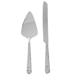 Heart Design Cake Knife Set (23Wx340mmL & 73Wx275mmL)