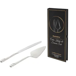 Heart Design Cake Knife Set (23Wx340mmL & 73Wx275mmL)