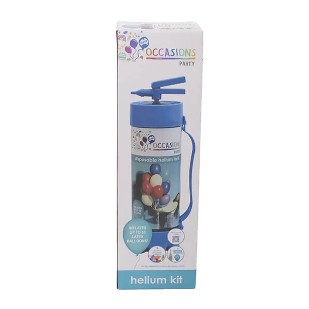 Helium Tank Latex Balloon Kit w Gel & Balloons (2.2L)