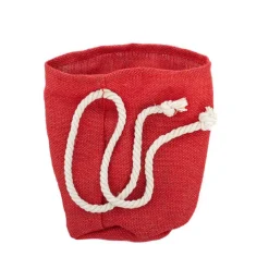 Hessian Sack Small Cherry Red (17cmDx24cmH)