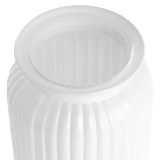 Hurricane Glass Jar White Medium (11Dx15cmH)