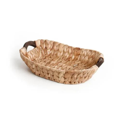Hyacinth Tray with Handles Oval Natural (35x26x9cmH)