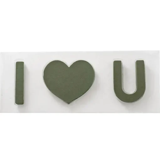 I Love U Rose Box with Foam Insert White (61x26x11Hcm)