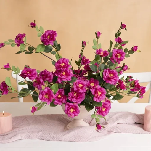Iceland Rose Spray x 7 Head Fuchsia (72cmH)