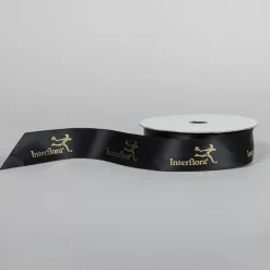 Jumbo Bulk Ribbon Single Face Satin Black (25mmx100m)