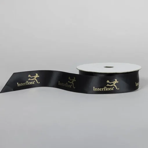 Jumbo Bulk Ribbon Single Face Satin Black (25mmx100m)