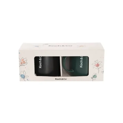 Koch & Co Edition Mug S2 Green & Black (8.5cmDx9cmHx12.5cmW)