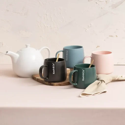 Koch & Co Edition Mug S2 Green & Black (8.5cmDx9cmHx12.5cmW)