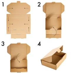 Kraft Mailing Box Pack 10 A5 Small Brown (220Wx160Dx60mmH)