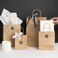Kraft Paper Bag Shopper Large Brown Pk10 (240Wx120Gx355mmH)