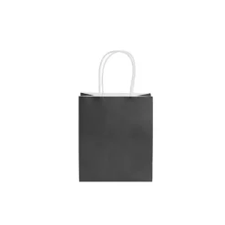Kraft Paper Bag Shopper Mini Black Pack 10 (140Wx75Gx165mmH)