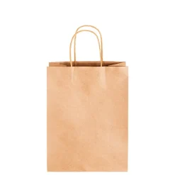 Kraft Paper Bag Shopper Medium Brown Pk10 (205Wx110Gx275mmH)