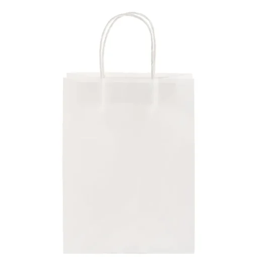 Kraft Paper Bag Shopper XL White Pk10 (320Wx110Gx420mmH)