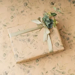 Kraft Paper Eucalyptus Print 80gsm Brown Pack 100 (50x70cm)
