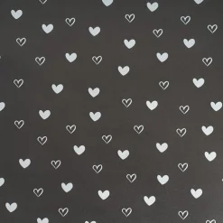 Kraft Paper Love Heart Print 110gsm Black Pack 100 (50x70cm)