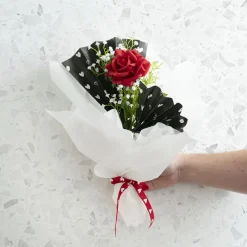 Kraft Paper Love Heart Print 110gsm Black Pack 100 (50x70cm)