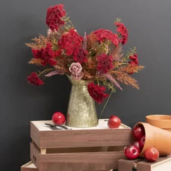 Lace Flower Spray Dark Red (73cmH)