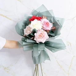 Large Colombian Rose Stem White (20cmDx86cmH)