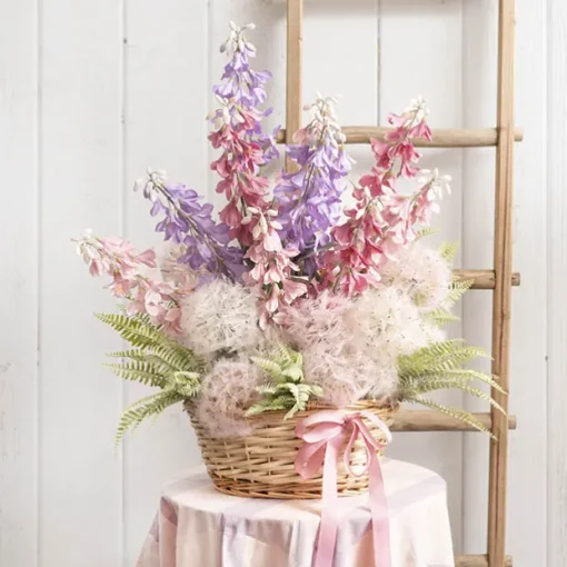Large Dandelion Stem Soft Pink (12cmDx69cmH)
