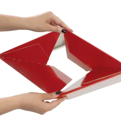 Large Posy Box Autolock Base Pack 10 Red (22x14cmH)