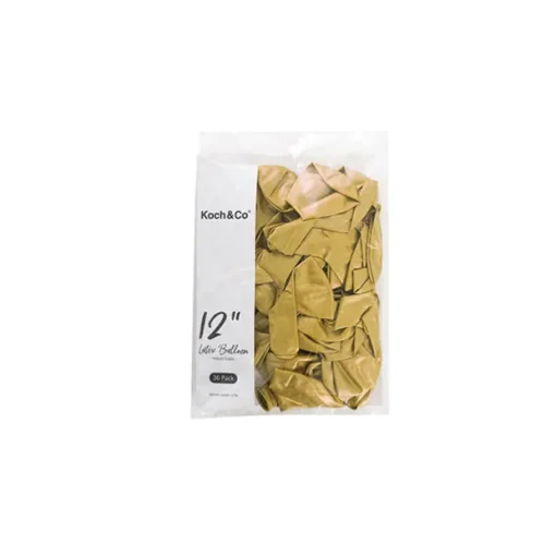 Latex Balloon 12" Pack 36 Metallic Gold (30.5cmD)