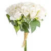 Lavina Rose Bud Bouquet 18 Heads Nude Beige (33cmH)