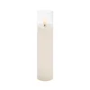 LED Glass Trueflame Flickering Event Pillar Candle 5x22.5cmH
